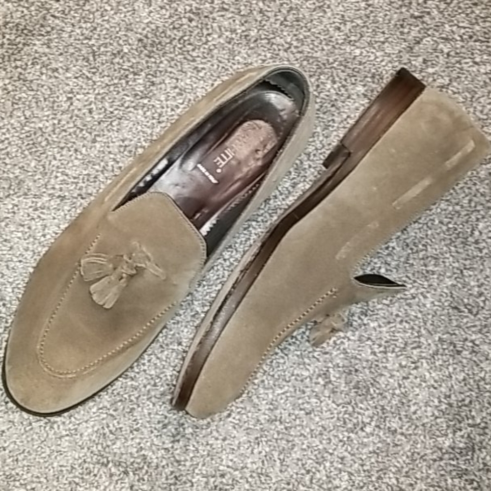 Men's Lo.White Suede Italian Tassle Loafers 42/8